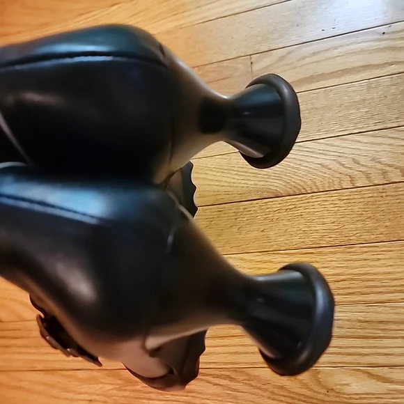 John Fluevog Black Leather Women's Mary Jane Shoes